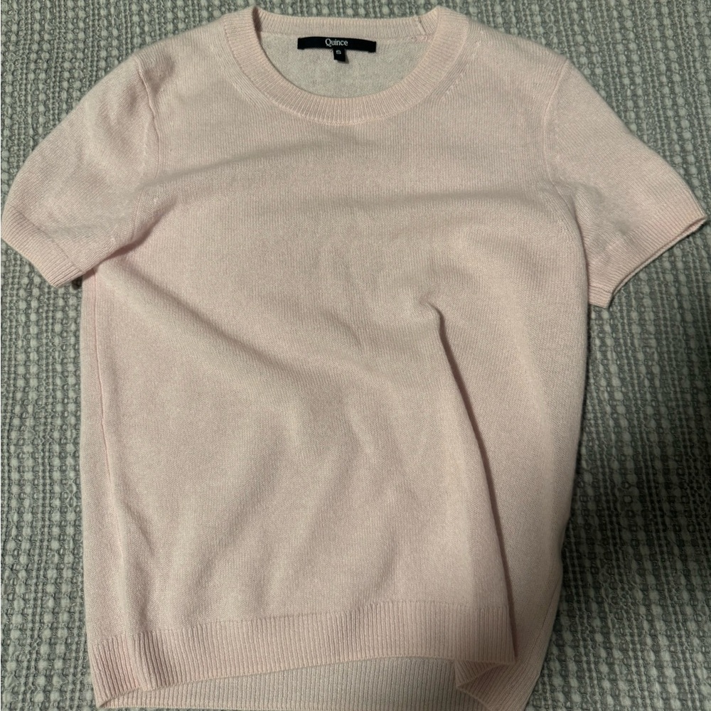 Quince Cashmere Short-Sleeve Top